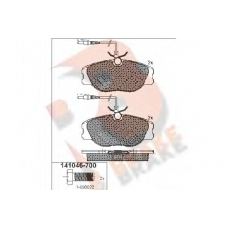 RB1046-700 R BRAKE Комплект тормозных колодок, дисковый тормоз