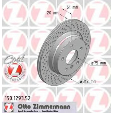 150.1293.52 ZIMMERMANN Тормозной диск