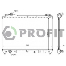 PR 7050N1 PROFIT Радиатор, охлаждение двигателя