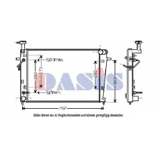 560059N AKS DASIS Радиатор, охлаждение двигателя
