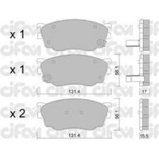 822-301-0 CIFAM Комплект тормозных колодок, дисковый тормоз