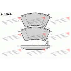 BL2016B4 FTE Комплект тормозных колодок, дисковый тормоз