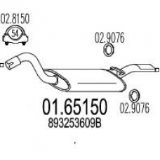 01.65150 MTS Глушитель выхлопных газов конечный