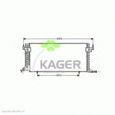 94-5064 KAGER Конденсатор, кондиционер