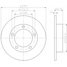 8DD 355 100-381 HELLA Тормозной диск