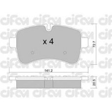 822-711-0 CIFAM Комплект тормозных колодок, дисковый тормоз