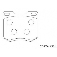 KD6741 ASIMCO Комплект тормозных колодок, дисковый тормоз