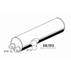 530.7012 ASSO Средний / конечный глушитель ОГ