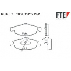 BL1941U2 FTE Комплект тормозных колодок, дисковый тормоз