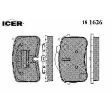 181626 ICER Комплект тормозных колодок, дисковый тормоз