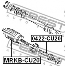 0422-CU20 FEBEST Осевой шарнир, рулевая тяга