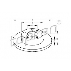 722 450 TOPRAN Тормозной диск