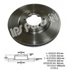 IBT-1H20 IPS Parts Тормозной диск