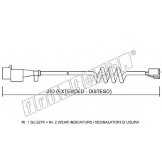 SU.227K fri.tech. Сигнализатор, износ тормозных колодок