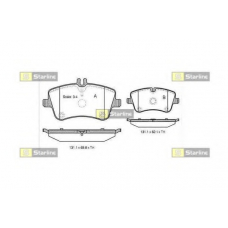 BD S364 STARLINE Комплект тормозных колодок, дисковый тормоз