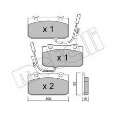 22-0040-2 METELLI Комплект тормозных колодок, дисковый тормоз