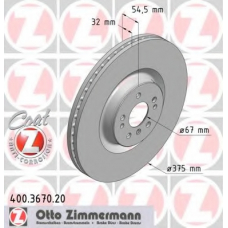 400.3670.20 ZIMMERMANN Тормозной диск