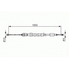 1 987 477 595 BOSCH Трос, стояночная тормозная система