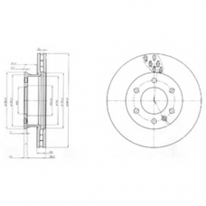 BG4032 DELPHI Тормозной диск