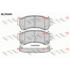 BL2554A1 FTE Комплект тормозных колодок, дисковый тормоз