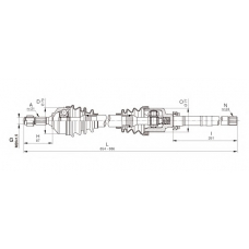 DRS6337.00 OPEN PARTS Приводной вал