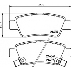 8DB 355 013-591 HELLA Комплект тормозных колодок, дисковый тормоз