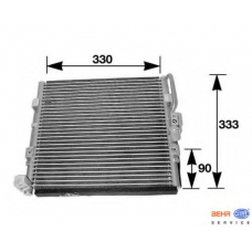 8FC 351 037-011 HELLA Конденсатор, кондиционер