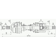 DRS6315.00 OPEN PARTS Приводной вал