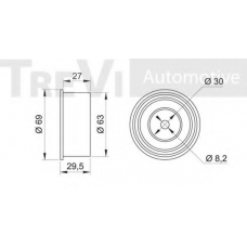 SK452236 SK Паразитный / ведущий ролик, зубчатый ремень