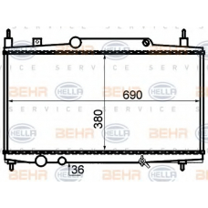 8MK 376 717-594 HELLA Радиатор, охлаждение двигателя