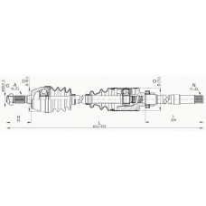 DRS6005.00 OPEN PARTS Приводной вал