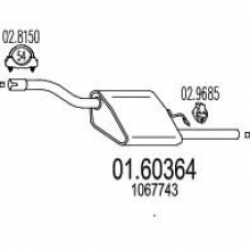 01.60364 MTS Глушитель выхлопных газов конечный