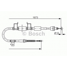 1 987 482 362 BOSCH Трос, стояночная тормозная система