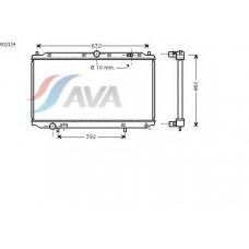 VO2124 AVA Радиатор, охлаждение двигателя