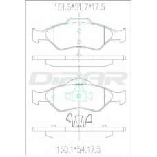 DFB3336 DITAS Комплект тормозных колодок, дисковый тормоз