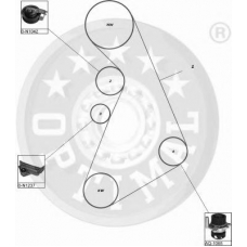 SK-1337 OPTIMAL Комплект ремня грм