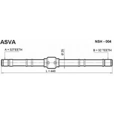 NSH-004 ASVA Приводной вал