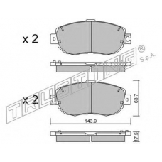 772.1 TRUSTING Комплект тормозных колодок, дисковый тормоз