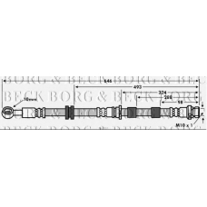 BBH7557 BORG & BECK Тормозной шланг