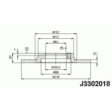 J3302018 NIPPARTS Тормозной диск