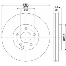 8DD 355 113-311 HELLA Тормозной диск