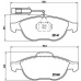 P 23 075 BREMBO Комплект тормозных колодок, дисковый тормоз