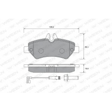 151-2635 WEEN Комплект тормозных колодок, дисковый тормоз