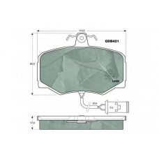 GDB421 TRW Комплект тормозных колодок, дисковый тормоз