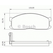 0 986 BB0 057 BOSCH Комплект тормозных колодок, дисковый тормоз