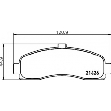 8DB 355 016-501 HELLA Комплект тормозных колодок, дисковый тормоз