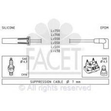 4.9343 FACET Комплект проводов зажигания