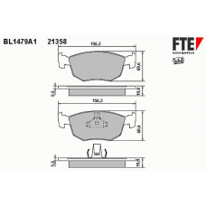 BL1479A1 FTE Комплект тормозных колодок, дисковый тормоз