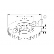 113 010 TOPRAN Тормозной диск