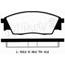 IBD-1704 IPS Parts Комплект тормозных колодок, дисковый тормоз